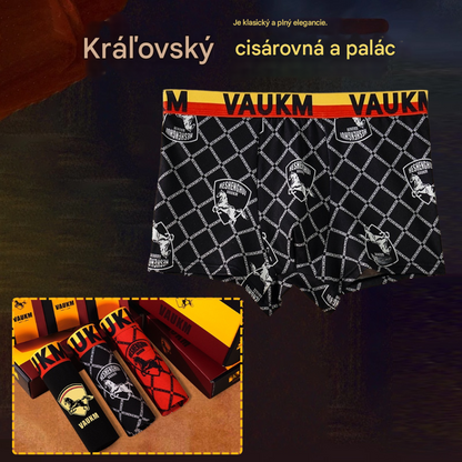 💥【Kúpte 2 a získajte 1 zadarmo】🔥Pánska priedušná spodná bielizeň z ľadového hodvábu, pohodlná a bezšvová, pre väčšie veľkosti, so štýlovou potlačou