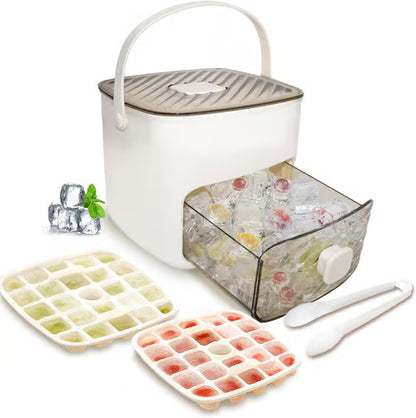 🥤🧊 ¡50 % de descuento! Máquina de hielo con función de almacenamiento: produce 48 cubitos a la vez, tapa a prueba de fugas. Apilable, ahorra espacio. Incluye pala y pinzas para hielo 🏖️✅
