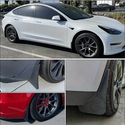 🚗💨【Juego de 4 piezas con herramientas de instalación】Guardabarros para ruedas delanteras y traseras de coche, accesorios exteriores universales para guardabarros de rueda de coche
