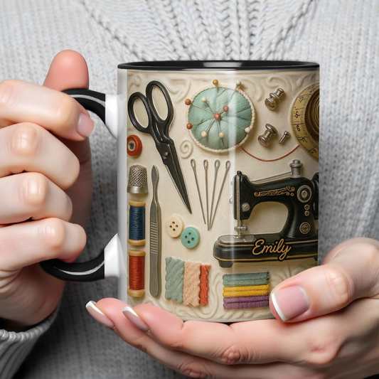 🧵☕Чаша с мотив за шиене - перфектният подарък за креативни души, които обичат да шият