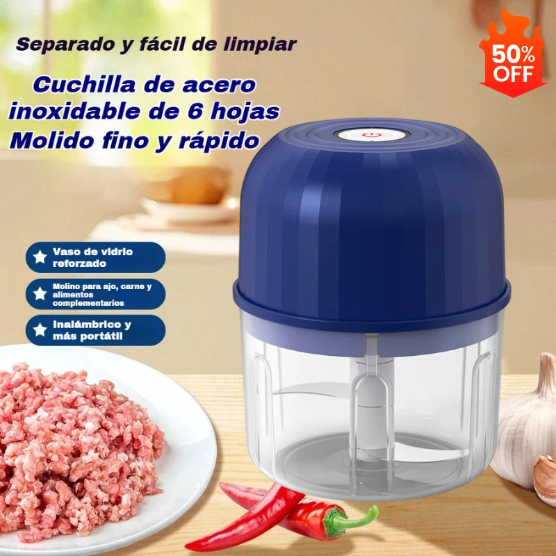💥ÚLTIMO DÍA DE OFERTAS 50 % DE DESCUENTO⏰¡MÁS DE 50 000 UNIDADES VENDIDAS!🧄 Picadora eléctrica de ajo, mini picadora portátil de verduras