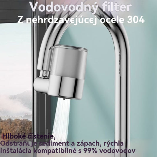 💧【50%OFF】✨ Filter na vodu na kohútik z nehrdzavejúcej ocele 304 | Hlboká filtrácia, odstraňuje usadeniny a zápachy, rýchla inštalácia kompatibilná s 99 % kohútikov 🚰
