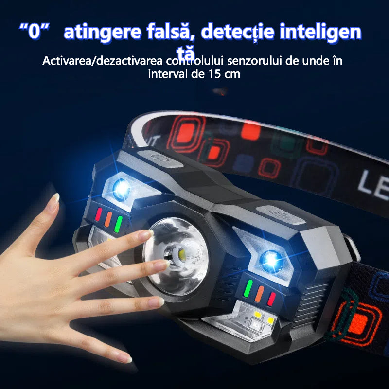 💡🌟【Compra 1 y recibe 1 gratis】🔥🔥Lámpara de inducción inteligente con batería de larga duración, luz de pesca nocturna para exteriores, montada en la cabeza