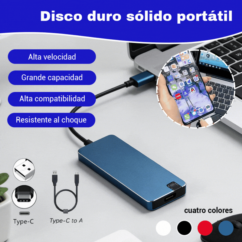 【8TB】⚡ Disco Duro USB 3.0 Multifuncional de Alta Velocidad | Transferencia Rápida, Gran Compatibilidad, Almacenamiento Sin Preocupaciones 💻📦