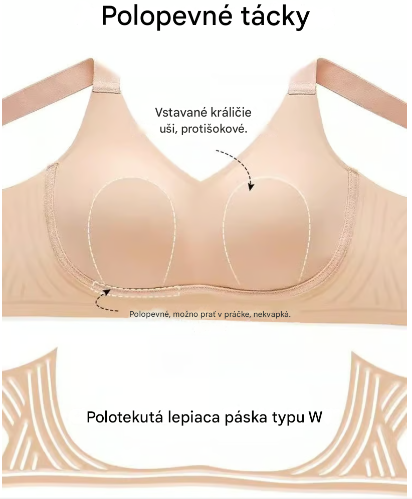 ❤️😍【40-95 kg】【4 kusy】Bezšvová pohodlná push-up podprsenka
