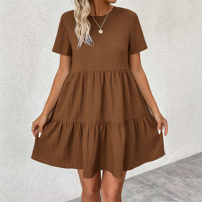 ✨👗 [S-4XL] Nuevo vestido holgado de color liso para primavera/verano