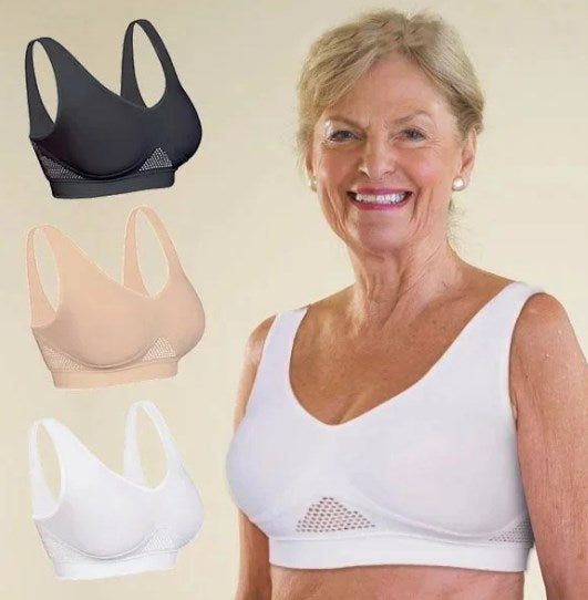 😍【Paquete de 3】Sujetador sin costuras para todas las tallas ❤️ Transpirable y refrescante 【40-120KG】