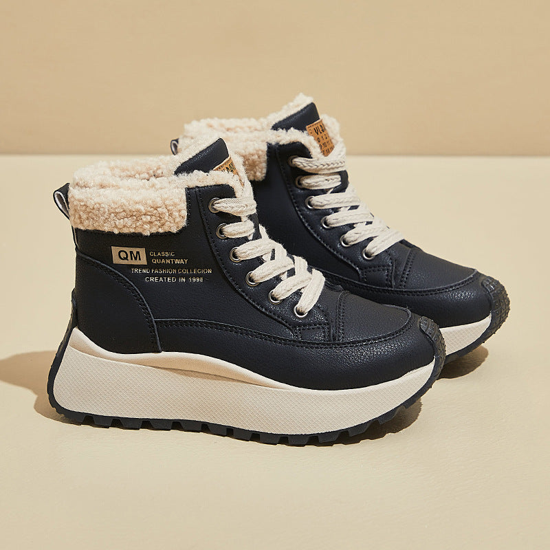 🔥【Promoción de temporada -50%】🥰 Zapatillas deportivas de invierno para mujer, altas y forradas