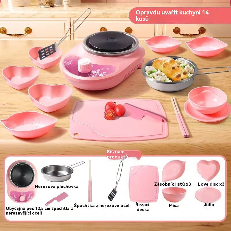 🔥¡45% de descuento por tiempo limitado! 🎁 Juego de cocina mini para niños 🍳 Tamaño grande - Set completo de 14 piezas