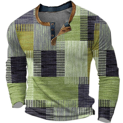 🎁😍【Oferta por ograniczony czas】👔【S-4XL】Męska koszulka z długim rękawem z nadrukiem