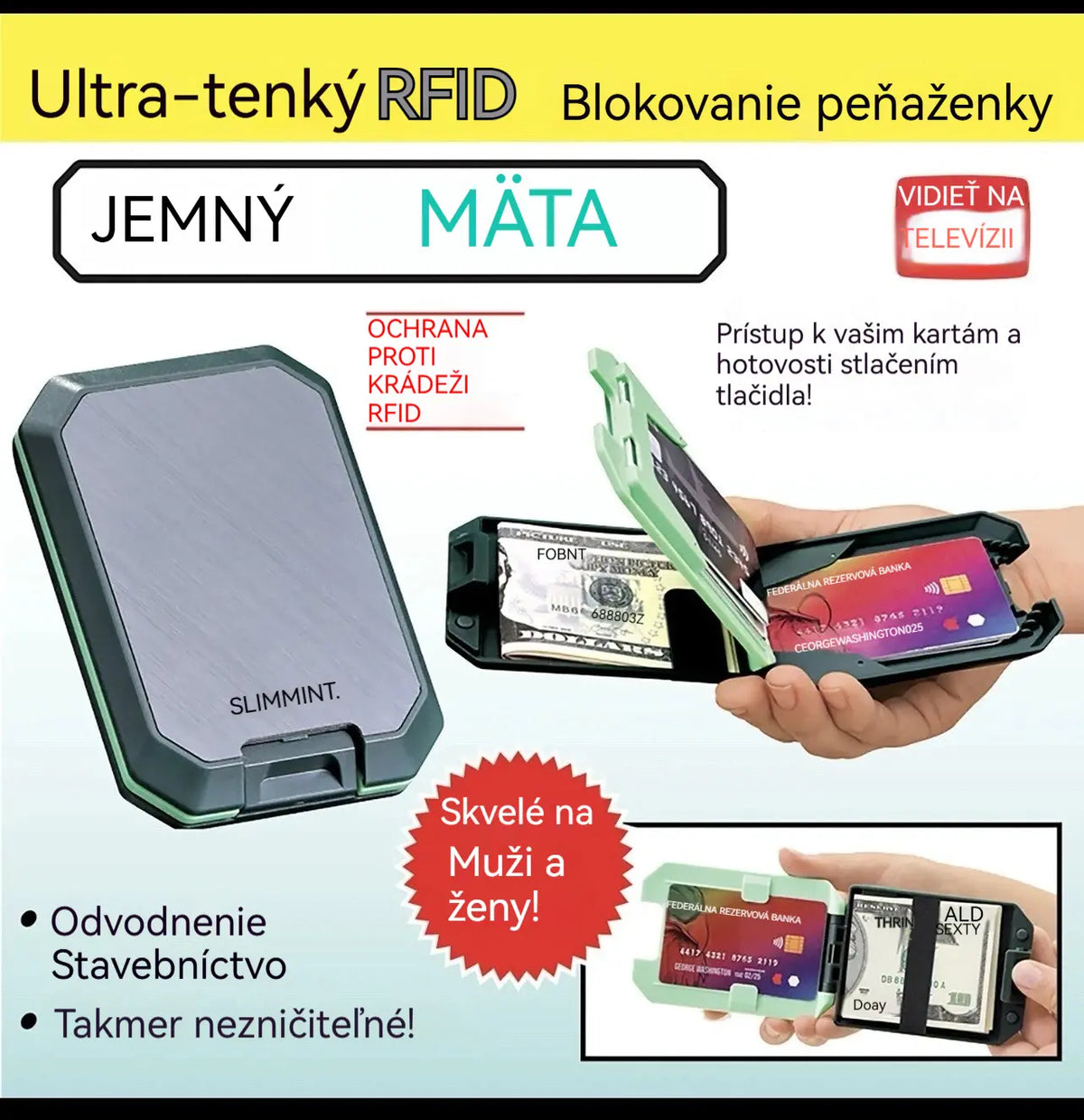 🔥Inteligentná peňaženka s RFID ochranou proti krádeži: Štýlová, ľahká a bezpečná, úhľadne uchováva vaše karty a hotovosť.