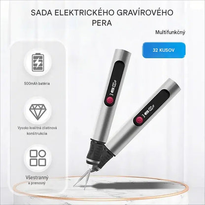 Odolné a dlhotrvajúce nabíjateľné lítium-iónové multifunkčné gravírovacie pero, vhodné na zdobenie nechtov a elektrické leštenie.