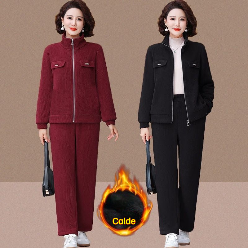 💥【50% de descuento por tiempo limitado】Conjunto casual de mujer de pana gruesa 2025 (chaqueta + pantalón)