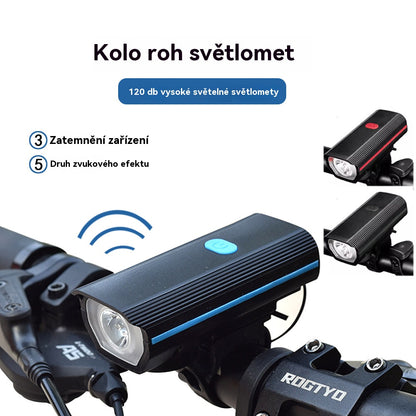 🔥【50% zľava】Svetlá na bicykel, nočné svetlá, vodeodolné, super jasné, s klaksónom a zadným svetlom, vďaka čomu je jazda v noci bezpečnejšia!