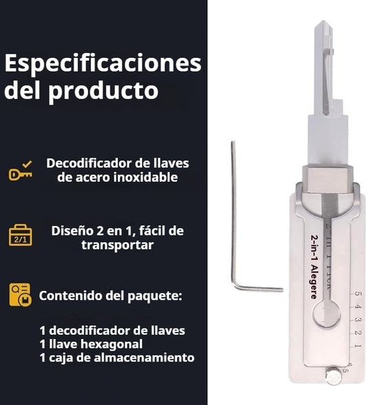 🔥🔐【Oferta limitada – 50%】Descodificador de llaves de acero inoxidable más vendido