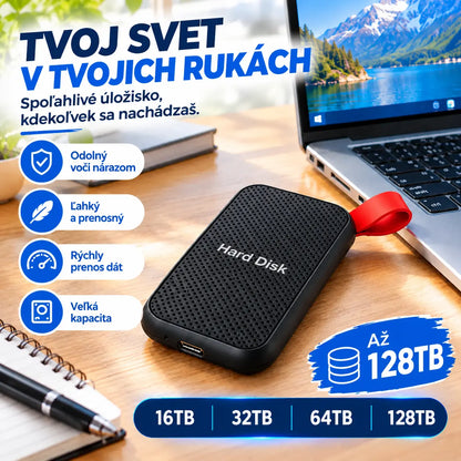 【16 TB/32 TB/64 TB/128 TB】⚡Vysokorýchlostné prenosné SSD disky