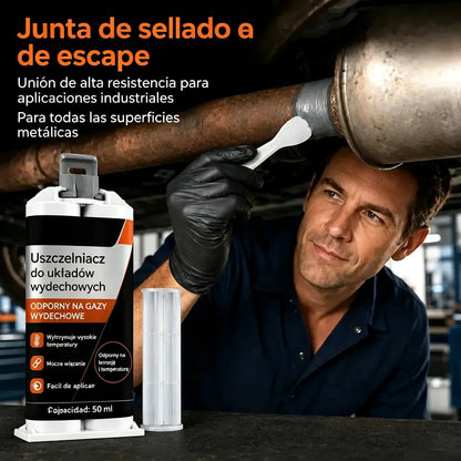 ⭐2 artículos🔧 Masilla reparadora de escapes para altas temperaturas: formulada especialmente para acero; proporciona una unión fuerte y duradera que resiste el calor extremo y las vibraciones. 🚗✅