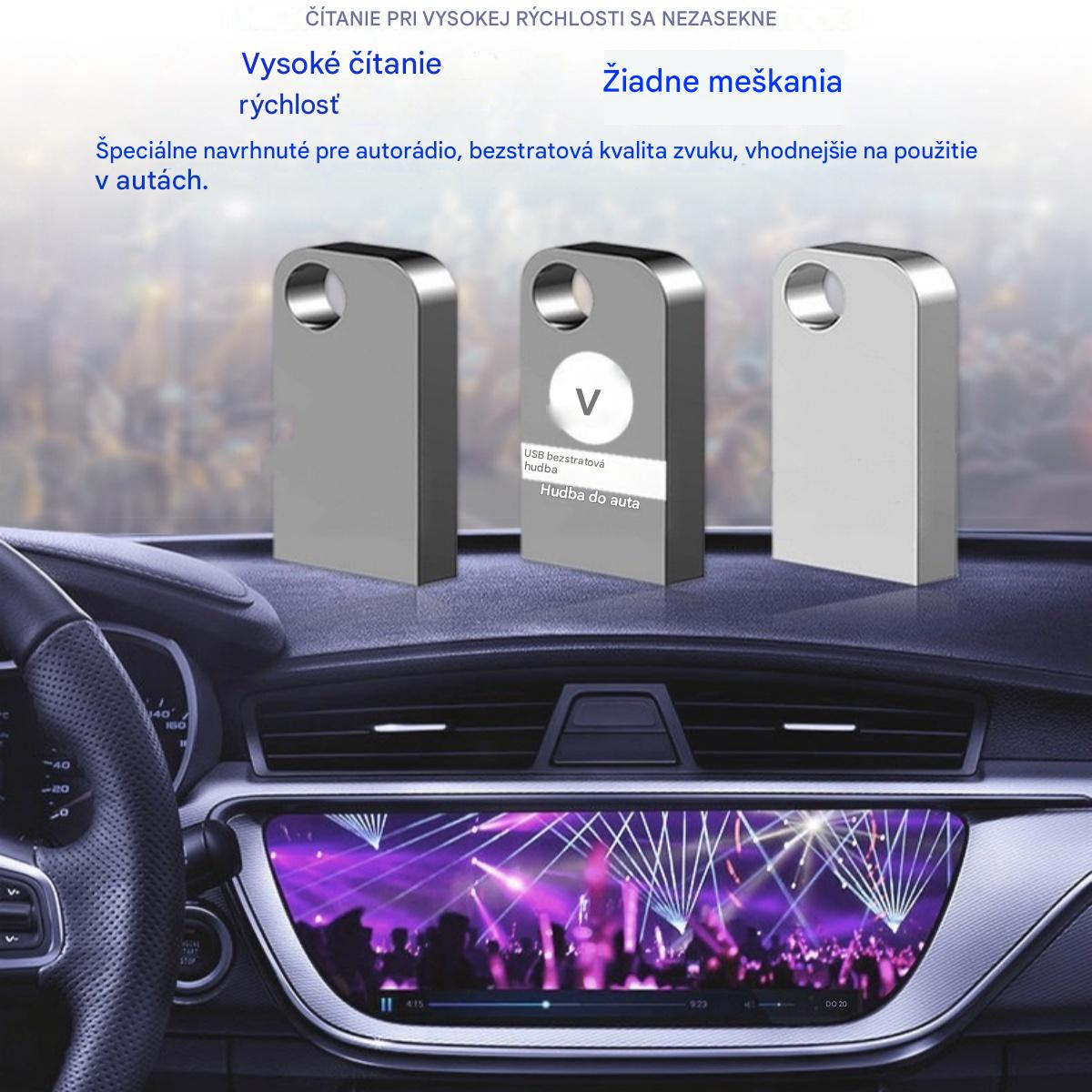 🚗🎵🎵【Hudobný USB kľúč】Vstavaných 8000 skladieb, 600 hudobných videí a 6D zvukové efekty