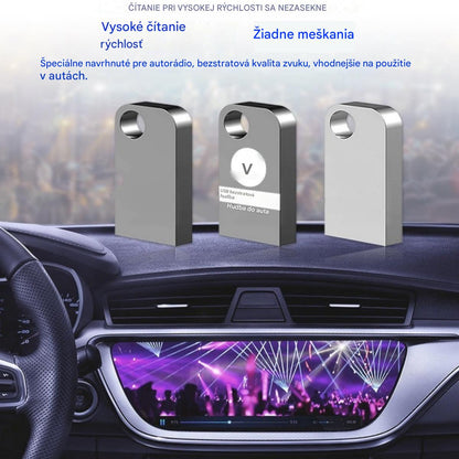 🚗🎵🎵【Hudobný USB kľúč】Vstavaných 8000 skladieb, 600 hudobných videí a 6D zvukové efekty