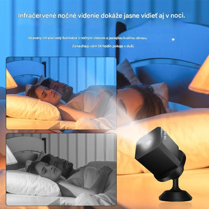 🏠📹🕵️🔥 Malá štvorcová kamera, inteligentná kamera s vysokým rozlíšením, bezdrôtové vzdialené monitorovanie domácnosti cez WiFi