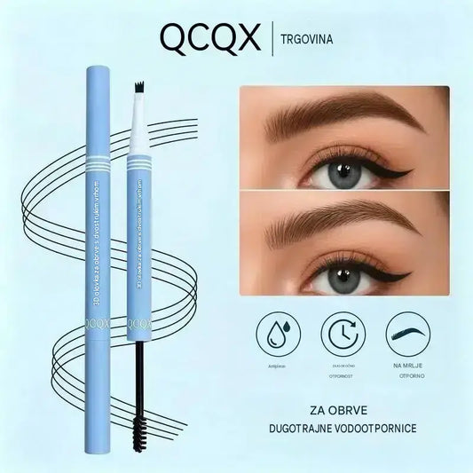 ✨ Recite zbogom rijetkim, neravnim obrvama - stvorite prirodne, dugotrajne obrve s ovom 3D olovkom za obrve s dva vrha! ✨