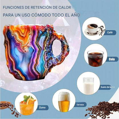 50%OFF🥰【salud + cerca de la naturaleza】 taza de café mineral de cristal
