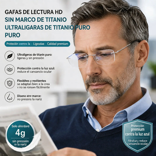 👓 Vysokokvalitné, extrémne ľahké a vysoko priehľadné profesionálne okuliare bez rámu s ochranou proti modrému svetlu. Unisex dizajn. ✨