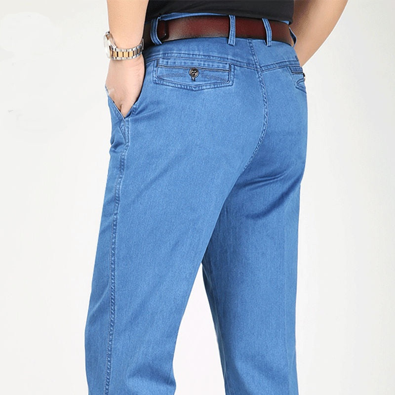 👖【50% DE DESCUENTO】👖 Nuevos jeans de cintura alta para hombre, tallas grandes, colección 2026