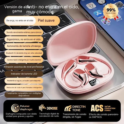 🔋Bežične Bluetooth slušalice, bez ugrađenih jastučića za uši, s kukicama za uši i funkcijom koštane provodljivosti🎙️🎧