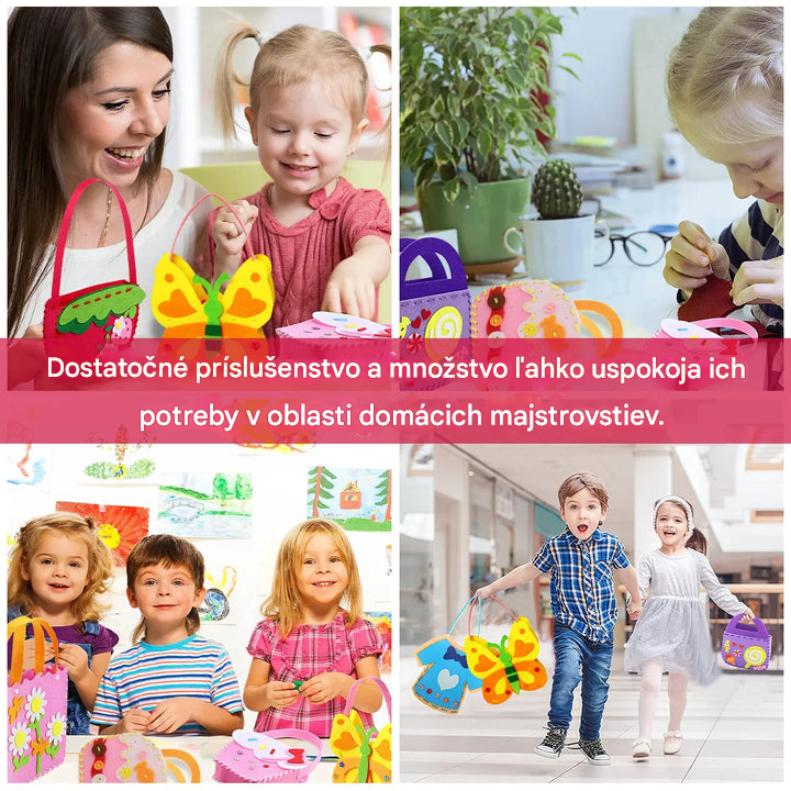 🧵🧶🦋【8 dielov】Vzdelávacia šijacia sada pre deti