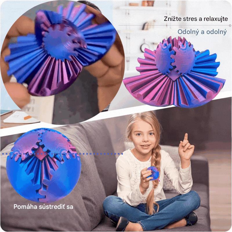 Kúp 1 a získaj 1 zadarmo 🎁 Steampunk točiaci sa zázrak - fidget (guľa s prevodovkou)