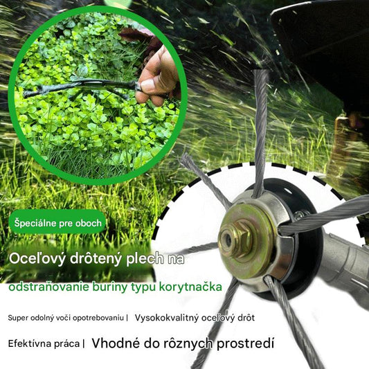 💯【50%OFF】6-palcový oceľový drôtený nôž na kosačku na trávu