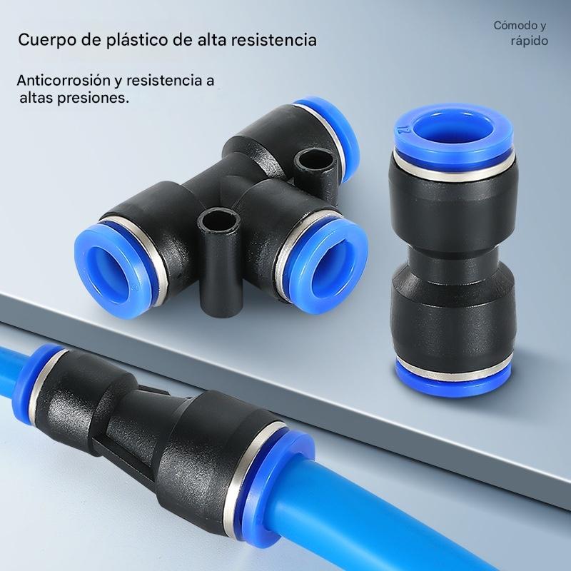 🔥✨ Kit de accesorios para manguera neumática de aire de 1/4” con conexión rápida por presión ⚡🔧