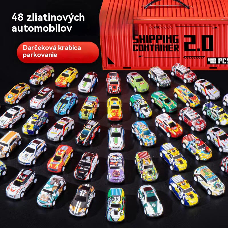 🎁【Zľava 50 % na obmedzený čas】 Horúci hit roku 2025 – 48 mini autíčok s naťahovacou funkciou a vstavanou garážou