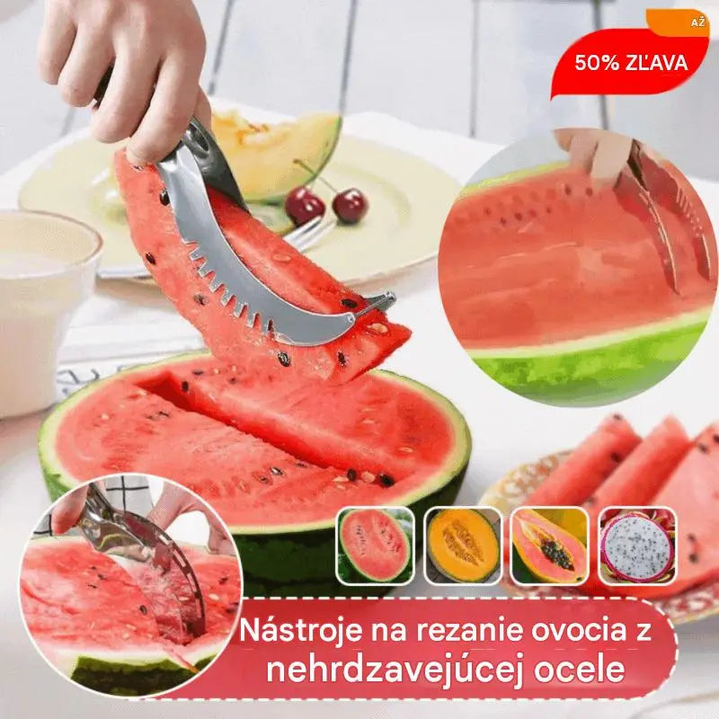 【Kúp 1 a získaj 1 zadarmo】Nerezový veterný mlyn, krájač na melón, artefaktový krájač na šalát, krájač na ovocie, nástroj na krájanie melónu, kuchynské doplnky, gadgety
