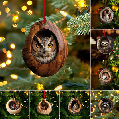 🎄 🎁【Ограничена промоция Купи 5 вземи 5 безплатно】Коледна украса за елха с форми на малки животни. Закачлива декорация с малки животни. 【10 броя】