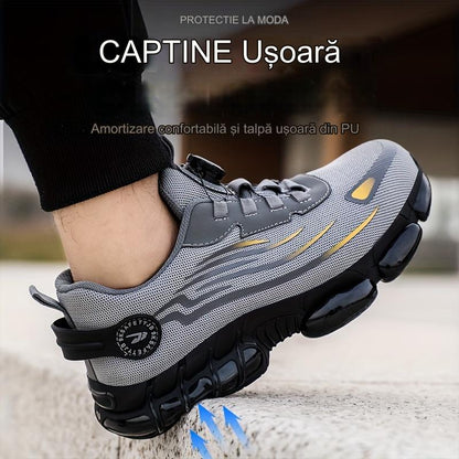 🥾 Kup jeden, drugi gratis 🔥 Męskie wysokiej jakości buty robocze do codziennego użytku, odporne na uderzenia i przebicia, ze stalowym noskiem, wygodne i trwałe, antypoślizgowe