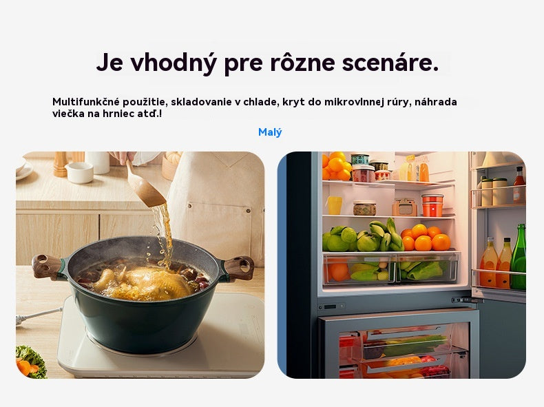 🔥50% zľava! 【3-dielna sada】🥗 Potravinárske silikónové viečka, skvelý konzervačný účinok