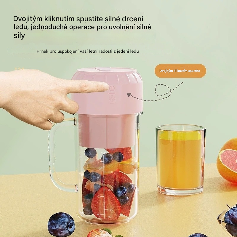 ✨🍎【400 ml】Přenosný odšťavňovač – vezměte si ho kamkoli s sebou a vychutnejte si čerstvé a zdravé ovocné i zeleninové šťávy kdykoli.