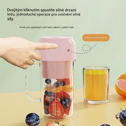 ✨🍎【400 ml】Přenosný odšťavňovač – vezměte si ho kamkoli s sebou a vychutnejte si čerstvé a zdravé ovocné i zeleninové šťávy kdykoli.