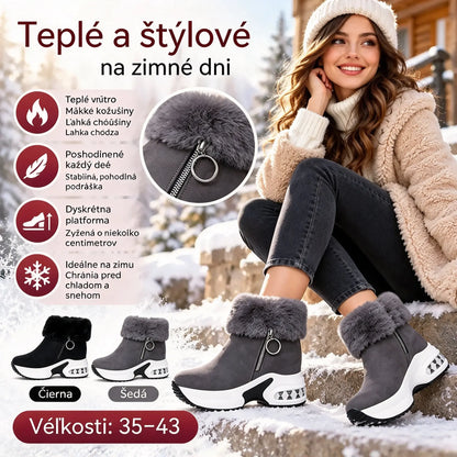 🔥😍【35 – 43】Dámska jesenná/zimná obuv s hrubou podrážkou, zateplená flísom – teplá a ležérna