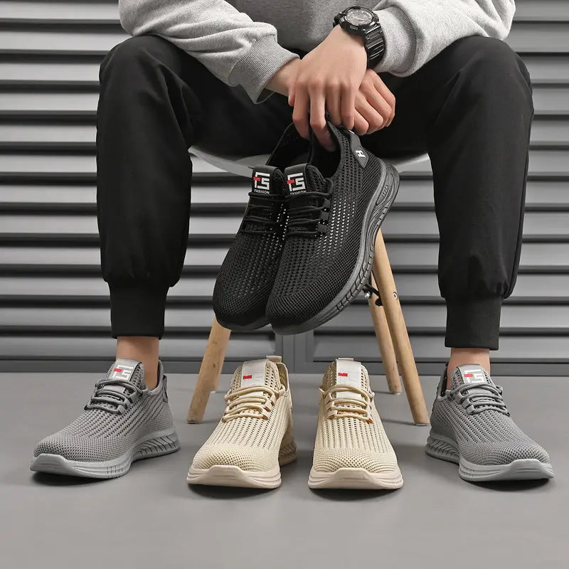 🔥👟【39-44】Zapatos casuales para hombre, cómodos, transpirables, de malla, antideslizantes y a la moda.