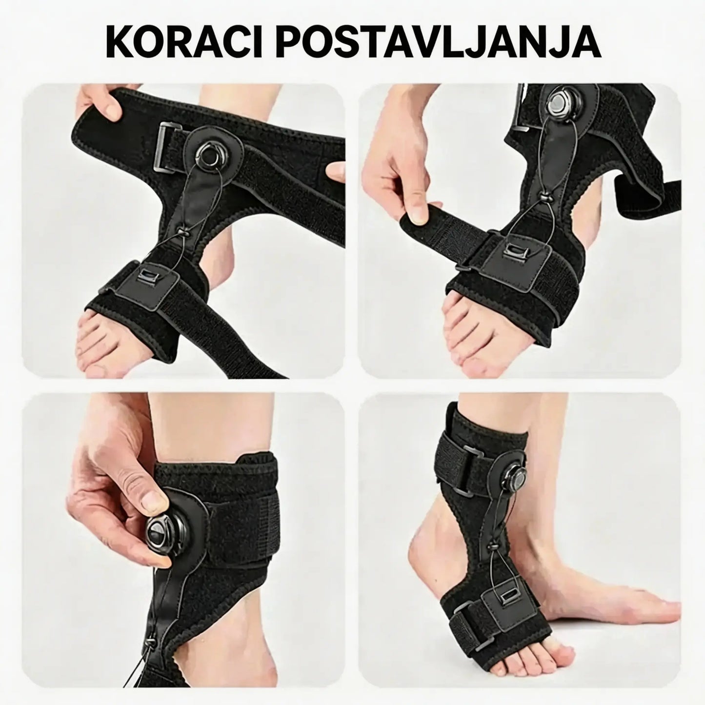 💥 -50% 🦶【2 kom.】Ortoza za spušteno stopalo – Podešavanje kotačićem, stabilizacija i udobnost tijekom cijelog dana.