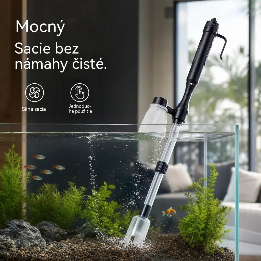 🐠Elektrický čistič štrku do akvárií – napájaný z batérie, s nastaviteľnou dĺžkou trubice a ľahko sa čistí – ideálny pre všetky akvária 🧹🐟