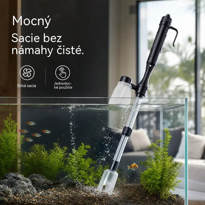 🐠Elektrický čistič štrku do akvárií – napájaný z batérie, s nastaviteľnou dĺžkou trubice a ľahko sa čistí – ideálny pre všetky akvária 🧹🐟