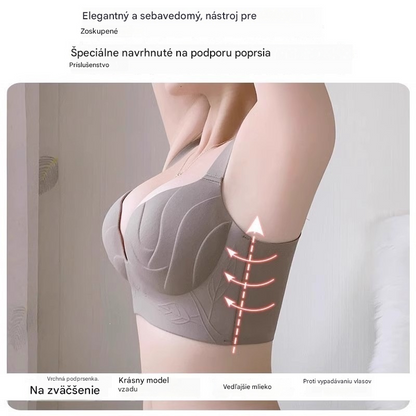 【Kúpte 1 a získajte 1 zadarmo】【2 kusy】 Nová dámska podprsenka pre väčšie veľkosti, pohodlná, podporná, tlmiaca nárazy a s push-up efektom.
