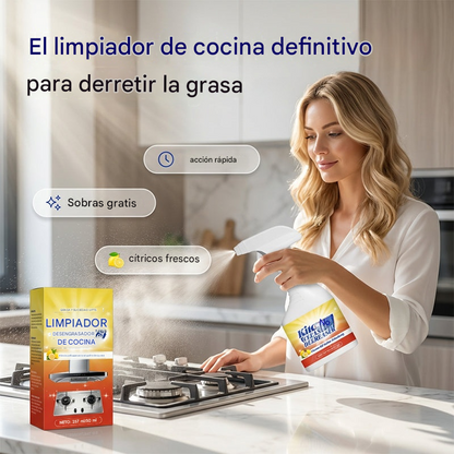 🍋【50% de descuento】Spray limpiador y desengrasante potente para cocina