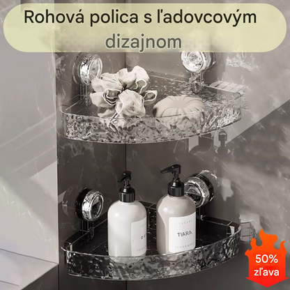 🔥Posledný deň, pol ceny🔥 Rohová polica s ľadovcovým vzorom