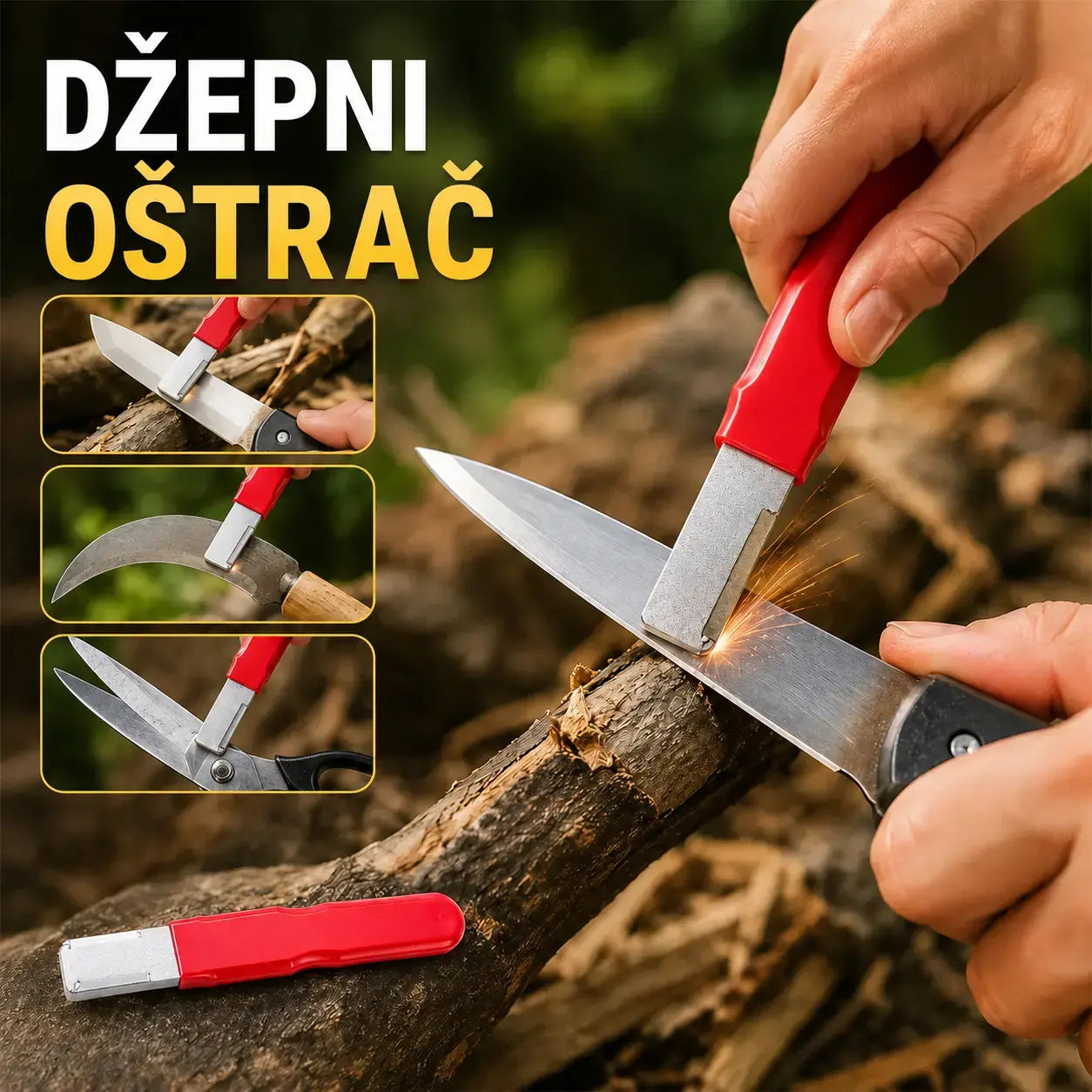 【Set od 2 dijela】Prijenosni alat za brzo oštrenje noževa, pogodan za vrtne škare, kuhinjske noževe i strugalice.
