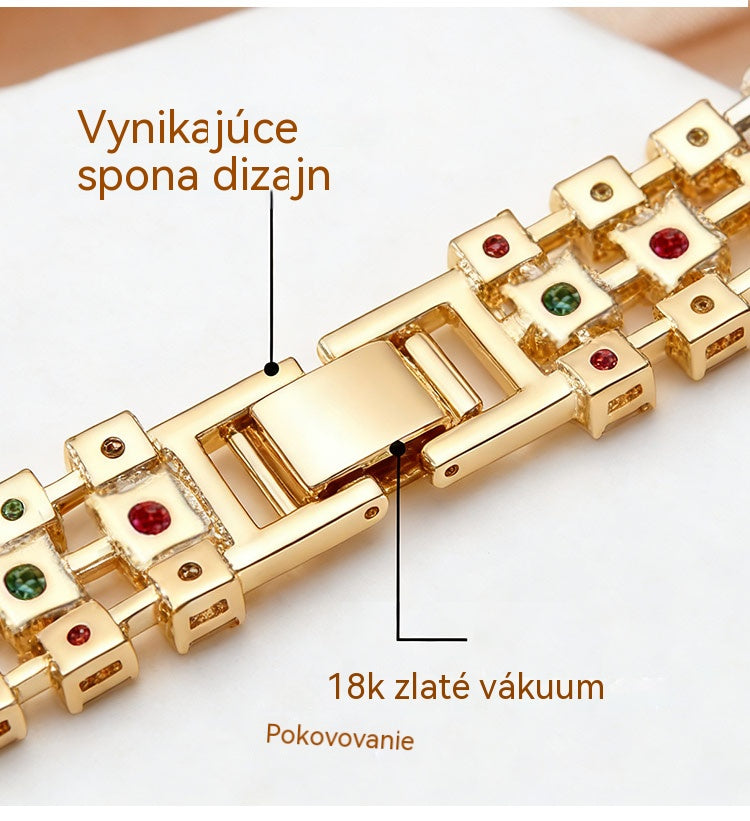 ✨Farebný geometrický náramok s kubickými zirkónmi v bohémskom štýle